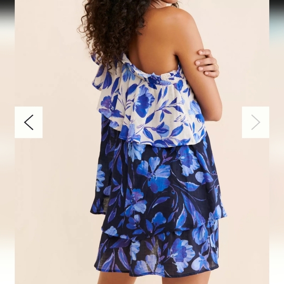 NWT Anthro Floral One Shoulder Rufflw Dress - Picture 2 of 11